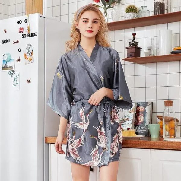 Pyjama Japonais Gris style Kimono Japanstreet 1659430424