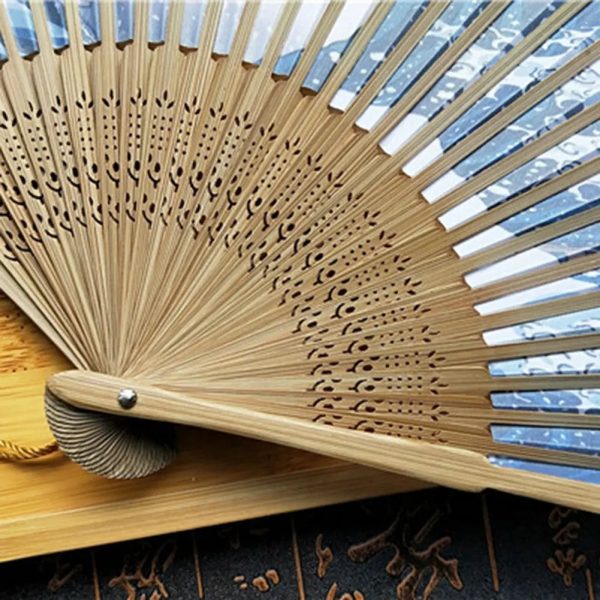 Vintage Bamboo Folding Fan Silk Hand Mount Fuji Kanagawa Waves Japanese Folding Fan Pocket Gifts Wedding Gift Event Supplies Japanstreet 1647846581
