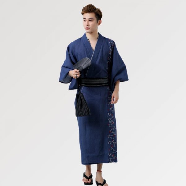 Yukata pour Homme Bleu Traditionnel Japanstreet 1646500297