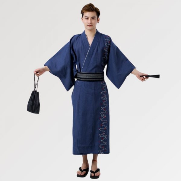 Yukata pour Homme Bleu Traditionnel Japanstreet 1646500303