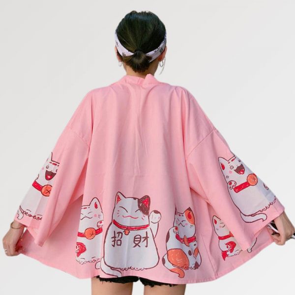 pink kimono cardigan 1