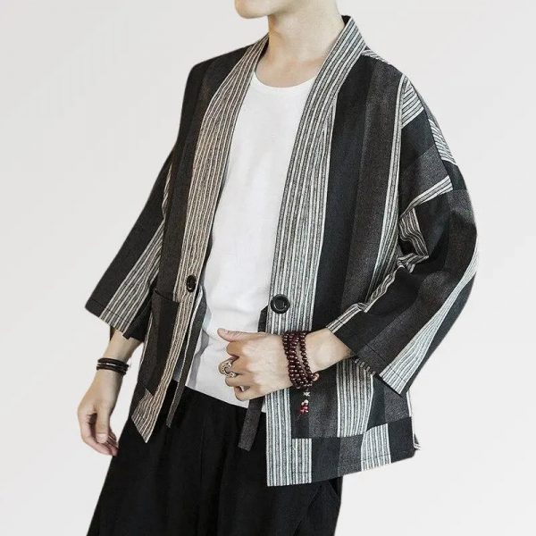 striped kimono cardigan 1